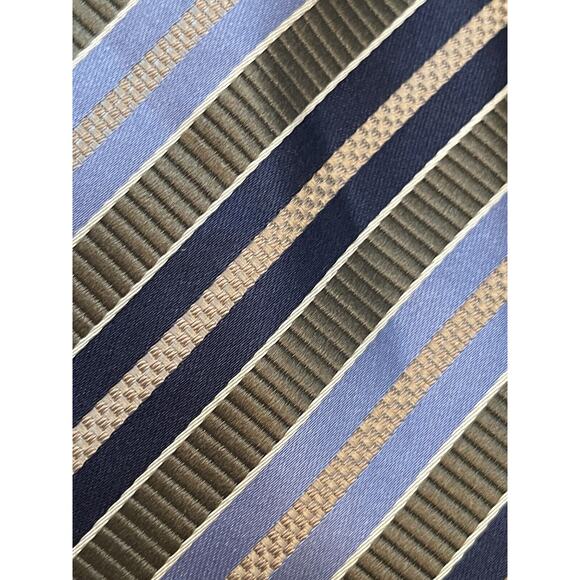 Boulevard Club Green Blue 100% Silk Men’s Neck Tie Made In China - Picture 10 of 10